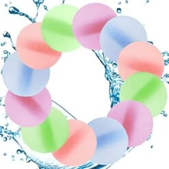 Reusable Water Balloons For Kids Adults Quick Refillable Pool Beach Toys, Summer Splash Party Backyard Swimming Pool Party Water Fight Game - 12 Pcs (Not Magnetic Suction) 13 Reusable Water Balloons For Kids Adults Quick Refillable Pool Beach Toys, Summer Splash Party Backyard Swimming Pool Party Water Fight Game - 12 Pcs (Not Magnetic Suction) -Folkmanis Toys Shop 41HpZleN1GL. AC