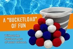 Mega Water Balls Instant Water Fight Kit - 42 Reusable Water Balloon XL 3" Splash Soaker Bombs W/Collapsing 10L Bucket & Mesh Bag | Outdoor Water Toys Game Activity For Summer Yard, Pool, Lawn, Beach 12 Mega Water Balls Instant Water Fight Kit - 42 Reusable Water Balloon XL 3" Splash Soaker Bombs W/Collapsing 10L Bucket & Mesh Bag | Outdoor Water Toys Game Activity For Summer Yard, Pool, Lawn, Beach -Folkmanis Toys Shop 41I6Z1tnHWS