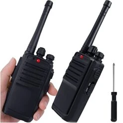 2Pcs Black 10 Meter Walkie Talkies Simple Intercom Mini Interphone For Parent Child Game
