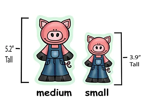 Three Little Pigs Story Set Flannel Felt Board Figures 14 Pieces PRECUT Plus Activity Pages Preschool Toddlers (Medium) 4 Three Little Pigs Story Set Flannel Felt Board Figures 14 Pieces PRECUT Plus Activity Pages Preschool Toddlers (Medium) - Image 2