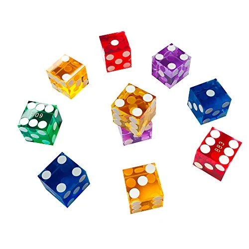 Yuanhe Set Of 5 Grade AAA Precision 19mm Serialized Casino Dice With Razor Edges And Corners - Red … 7 Yuanhe Set Of 5 Grade AAA Precision 19mm Serialized Casino Dice With Razor Edges And Corners - Red … - Image 5