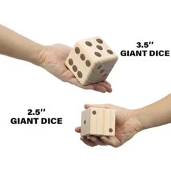 SPORT BEATS Giant Wooden Yard Dice, Outdoor Games Giant Yard Lawn Games Set Of 6 With Scorecards For Beach, Camping, Lawn And Backyard -Folkmanis Toys Shop 41IjVw5BpEL