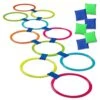 GOODLYSPORTS 2-in-1 Hopscotch & Bean Bag Toss Combine Hop Scotch Ring Game (20Pc) With Bean Bag Toss Game (6Pc)- Educational And Learning Activities For Kids. 2 GOODLYSPORTS 2-in-1 Hopscotch & Bean Bag Toss Combine Hop Scotch Ring Game (20Pc) With Bean Bag Toss Game (6Pc)- Educational And Learning Activities For Kids. -Folkmanis Toys Shop 41J1yWn5npL