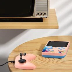 GENERIC Handheld Game Machine ,3-inch Large Screen 500 In One Handheld Computer Nostalgic Classic Children's Puzzle Toy Game Machine Big Screen,Gifts For Chrismas (Pink)