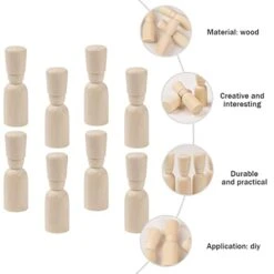 SEWACC Kids Toys 40pcs Puppet Home For Bodies Toys Puppets Handicraft Craft, Shapes Decor Graffiti Dolls Painting, Soldier DIY Hand Painting Decoration Art Toy Game People Doll Decorative Wooden 13 SEWACC Kids Toys 40pcs Puppet Home For Bodies Toys Puppets Handicraft Craft, Shapes Decor Graffiti Dolls Painting, Soldier DIY Hand Painting Decoration Art Toy Game People Doll Decorative Wooden -Folkmanis Toys Shop 41JDSanjv8L