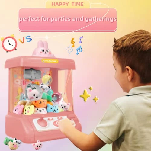 Mini Claw Machine – Feature LED Lights Adjustable Sounds Loud Sound Effects Claw Machine Arcade Game Toy Vending Machine With10Dolls,10 Twisted Egg,USB Cable ,Best Gift Toy 6 Mini Claw Machine – Feature LED Lights Adjustable Sounds Loud Sound Effects Claw Machine Arcade Game Toy Vending Machine With10Dolls,10 Twisted Egg,USB Cable ,Best Gift Toy - Image 4