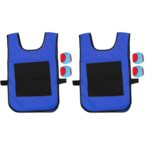 LUOZZY 2 Sets Sticky Vests For Kids Sticky Balls Toy Balls Game Toy Interactive Sticky Balls Game With 2 Balls, Blue 3 LUOZZY 2 Sets Sticky Vests For Kids Sticky Balls Toy Balls Game Toy Interactive Sticky Balls Game With 2 Balls, Blue