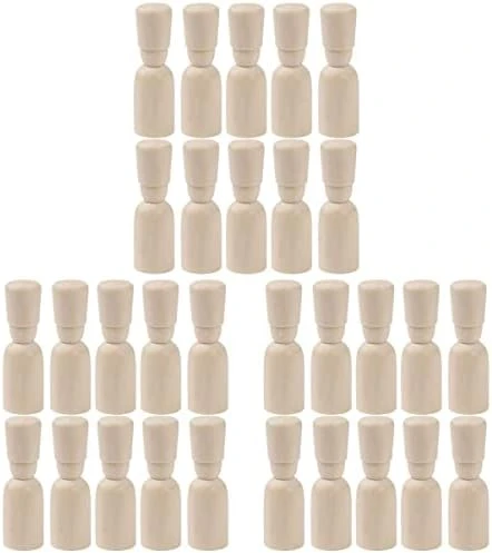 SEWACC Kids Toys 40pcs Puppet Home For Bodies Toys Puppets Handicraft Craft, Shapes Decor Graffiti Dolls Painting, Soldier DIY Hand Painting Decoration Art Toy Game People Doll Decorative Wooden 10 SEWACC Kids Toys 40pcs Puppet Home For Bodies Toys Puppets Handicraft Craft, Shapes Decor Graffiti Dolls Painting, Soldier DIY Hand Painting Decoration Art Toy Game People Doll Decorative Wooden - Image 8