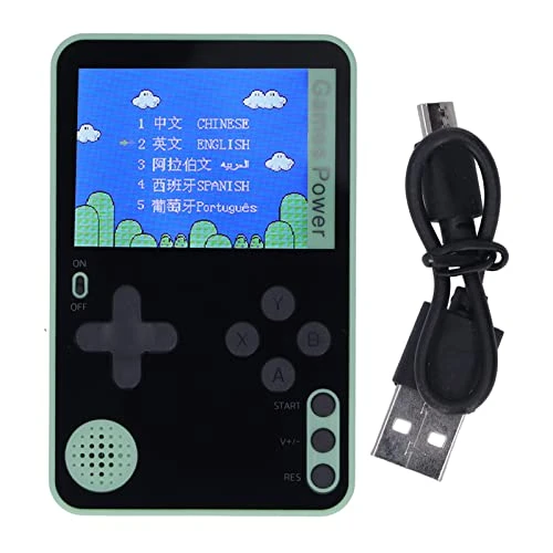Retro Handheld Games Console, 500 Classic Popular Games, 2.4In HD Color Screen, Ultra Slim Card Gaming Player, Portable Arcade Game Machine, Gifts For Boys Girls (Green) 6 Retro Handheld Games Console, 500 Classic Popular Games, 2.4In HD Color Screen, Ultra Slim Card Gaming Player, Portable Arcade Game Machine, Gifts For Boys Girls (Green) - Image 4