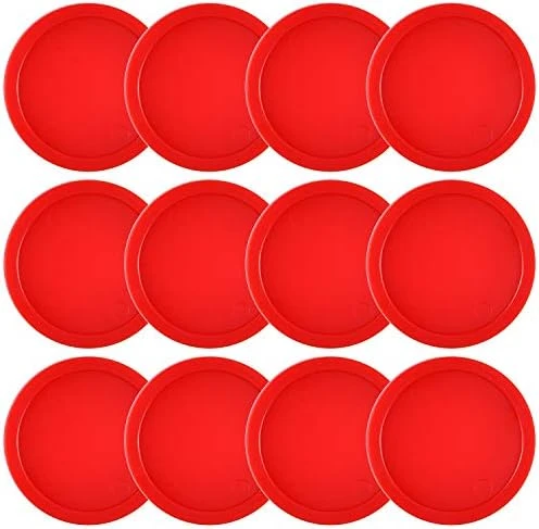 Coopay 12 Pieces Home Air Hockey Pucks 2.5 Inch Heavy Replacement Pucks For Game Tables Equipment Accessories, 12 Grams 11 Coopay 12 Pieces Home Air Hockey Pucks 2.5 Inch Heavy Replacement Pucks For Game Tables Equipment Accessories, 12 Grams - Image 9