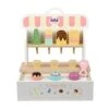 Wooden Ice Cream Toy Play Set, Ice Cream Cart Shop Stand Toys For Toddlers, Montessori Play Kitchen Accessories Wooden Food Set For Kids, Pretend Play For Toddlers