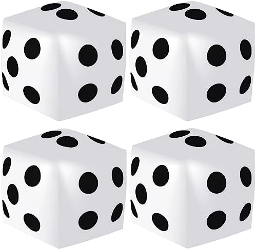 4 Pieces Jumbo Inflatable Dice 12.6 Inch Large Inflatable Dice Fun Giant Inflatable Dice Toy For Indoor Outdoor Lawn Game Pool Party Board Game, White 11 4 Pieces Jumbo Inflatable Dice 12.6 Inch Large Inflatable Dice Fun Giant Inflatable Dice Toy For Indoor Outdoor Lawn Game Pool Party Board Game, White - Image 9