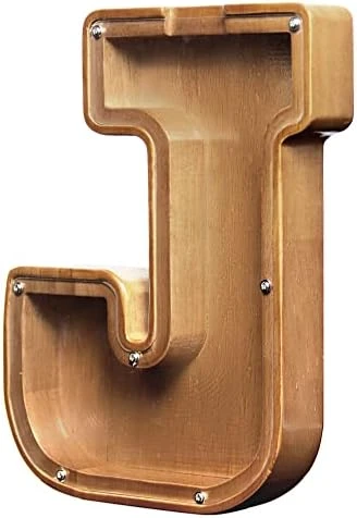 AORCMITN Large Wooden Letter Coin Personalized Piggy Bank For Boys Girls Kids Toddler Adults Money Bank Best Gift For Friends (9.2 Inch-J) 11 AORCMITN Large Wooden Letter Coin Personalized Piggy Bank For Boys Girls Kids Toddler Adults Money Bank Best Gift For Friends (9.2 Inch-J) - Image 9