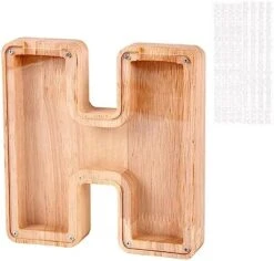LIHMHSA Wooden Piggy Bank, Personalized Letters Coin Bank Kids Money Bank, Text Engraved Money Box Wooden Piggy Bank Gift For Kids, Christmas Birthday Gift Home Decoration Ornaments (R) -Folkmanis Toys Shop 41KhNI4IpHL. AC