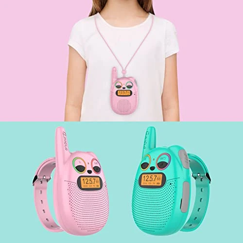 Qniglo Walkie Talkies For Kids Rechargeable, Kids Toys For 3-14 Year Old Girls Gifts,Kids Walky Talky With FM For Outdoor Camping Games,Christmas Birthday Gift For 5 6 7 8 9 10 Year Old Teens Toddlers 4 Qniglo Walkie Talkies For Kids Rechargeable, Kids Toys For 3-14 Year Old Girls Gifts,Kids Walky Talky With FM For Outdoor Camping Games,Christmas Birthday Gift For 5 6 7 8 9 10 Year Old Teens Toddlers - Image 2