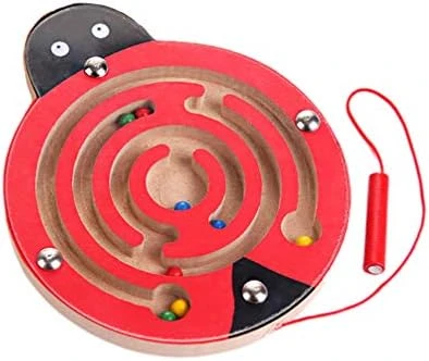 Balacoo Cartoon Magnetic Maze Toy- Owl Shape Maze Board Toy, Magnetic Beads Maze Toy, Wooden Creative Maze Toy, Children Universal Maze Board Toy, Random Color, 16CM 7 Balacoo Cartoon Magnetic Maze Toy- Owl Shape Maze Board Toy, Magnetic Beads Maze Toy, Wooden Creative Maze Toy, Children Universal Maze Board Toy, Random Color, 16CM - Image 5
