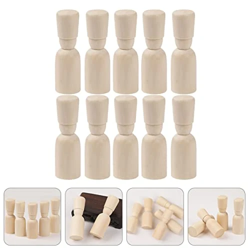 SEWACC Kids Toys 40pcs Puppet Home For Bodies Toys Puppets Handicraft Craft, Shapes Decor Graffiti Dolls Painting, Soldier DIY Hand Painting Decoration Art Toy Game People Doll Decorative Wooden 7 SEWACC Kids Toys 40pcs Puppet Home For Bodies Toys Puppets Handicraft Craft, Shapes Decor Graffiti Dolls Painting, Soldier DIY Hand Painting Decoration Art Toy Game People Doll Decorative Wooden - Image 5