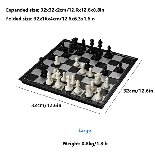 Crafted Chesspiece Portable Magnetic Chess Travel Chess Board Set With Folding Chess Game ABS Educational Toys For Kids Adults Beginner Chess Set In Toys ( Color : Gold , Size : Large ) 4 Crafted Chesspiece Portable Magnetic Chess Travel Chess Board Set With Folding Chess Game ABS Educational Toys For Kids Adults Beginner Chess Set In Toys ( Color : Gold , Size : Large ) - Image 2