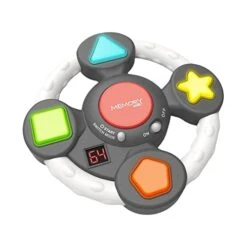 Harilla Classic Electronic Memory Game With Lights Sound Follow The Flashing Sequence Remember Challenge Game Steering Wheel For Toddlers