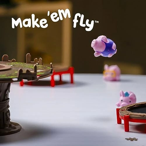 Pigs On Trampolines - Family Game - Skill & Action - Bounce Pigs Into Mud - 2 To 3 Players - For Ages 6+ 7 Pigs On Trampolines - Family Game - Skill & Action - Bounce Pigs Into Mud - 2 To 3 Players - For Ages 6+ - Image 5