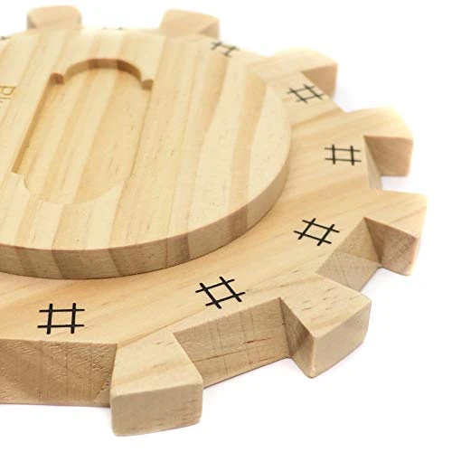 Plusvivo Dominoes Mexican Train Hub Up To 12 Players, Wooden Mexican Train Hub Centerpiece With Felted Bottom Made Of Superior Pine 5 Plusvivo Dominoes Mexican Train Hub Up To 12 Players, Wooden Mexican Train Hub Centerpiece With Felted Bottom Made Of Superior Pine - Image 3