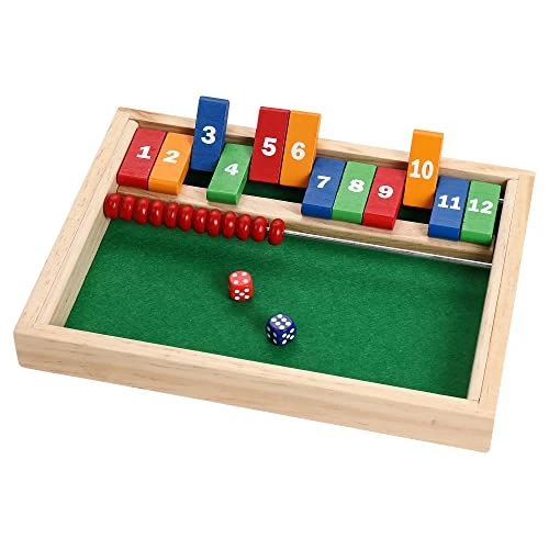 Sterling Games 12 Numbers Shut The Box Game With Abacus Counting Beads Wooden Math Dice Game For Kids And Small Children 6 Sterling Games 12 Numbers Shut The Box Game With Abacus Counting Beads Wooden Math Dice Game For Kids And Small Children - Image 4