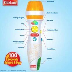 Kidzlane Microphone For Kids With Bluetooth | Kids Singing Toy Microphone For Babies & Toddlers | Voice Changer & 10 Built-in Nursery Rhymes | Kids Karaoke Microphone Ages 3+ 7 Kidzlane Microphone For Kids With Bluetooth | Kids Singing Toy Microphone For Babies & Toddlers | Voice Changer & 10 Built-in Nursery Rhymes | Kids Karaoke Microphone Ages 3+ -Folkmanis Toys Shop 41LwQn1RipL