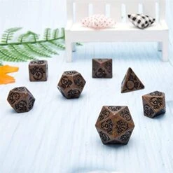 DND Metal Dice Set Role Playing 7PCS Dungeons And Dragons Dice Pathfinder RPG Games DND Dice,Metal Dice Set D&d（Pink） -Folkmanis Toys Shop 41M7YyJ94cL