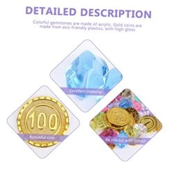 SAFIGLE 600 Pcs Coin Props Stuffed Toys Pirate Accessories Toy For Toddler Pirate Party Favors Pirate Favor Toy Pirate Toys Plastic Golden Coins Gemstones Game Coins Gem -Folkmanis Toys Shop 41M9nkAMtUL
