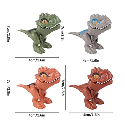 Finger Biting Dinosaur Toy, 2023 Creative Dinosaur Toys Dinosaur Figures, Hand Novelty Toys Finger Dino Toys, Rubber Dinosaur Head Puppets Toys Set For Family Game (2 Sets(8 Pcs)) 4 Finger Biting Dinosaur Toy, 2023 Creative Dinosaur Toys Dinosaur Figures, Hand Novelty Toys Finger Dino Toys, Rubber Dinosaur Head Puppets Toys Set For Family Game (2 Sets(8 Pcs)) - Image 2