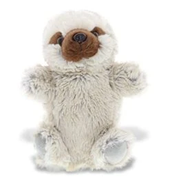 DolliBu Sloth Plush Hand Puppet For Kids - Soft Plush Stuffed Animal Hand Puppet Toy For Puppet Show Games & Puppet Theaters For Kids, Adult's Cute Puppets Educational Toy To Teach Children & Toddlers