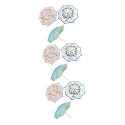 VALICLUD 6 Pcs Props Supplies Toy- Decoration Umbrella Umbrellas Parasol Cute Toy Photography Model Embroidery Decorative Diameter Color Random Girls Childrens Prop Lace Children