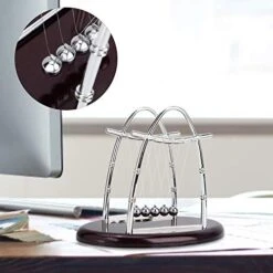 Newton's Cradle Balance Steel Balls,Science Puzzle Educational Tools , Stress Relief Toy Ornament Home Office Desktop Decor (M) -Folkmanis Toys Shop 41MUwqGutnL