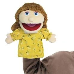 Lovely Family Hand Puppets Mouth Opening Plush Puppets Toys Role Playing Toys Puppets Children Storytelling Teaching Toys (Yellow Mom, 30cm) -Folkmanis Toys Shop 41Mgrz6Sh4L