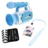 Didiseaon 3 Sets Toys Holder Sky- Video Old Toy Christmas Action Gift Of Id Camcorder Microphone Age Screen Blue Fake Card For Videos Camera Years Childrens Badge Recorder Reporter Play