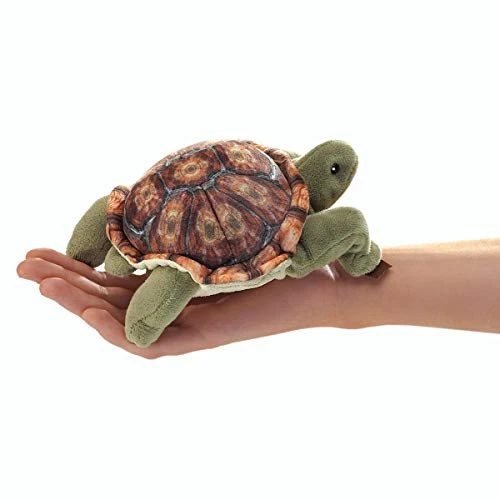 Folkmanis Mini Tortoise Finger Puppet, Multicolor 3 Folkmanis Mini Tortoise Finger Puppet, Multicolor