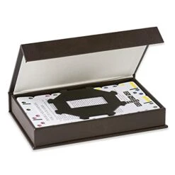 ZOOCEN Dominoes Double 6 Color Dot Set Pack In Leatherette Case