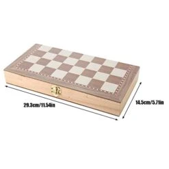 Miskall Chess Set, Wooden 3-in-1 Chess Checkers Backgammon Folding Board Portable Travel Tabletop Game Toy -Folkmanis Toys Shop 41NSoOwih5L