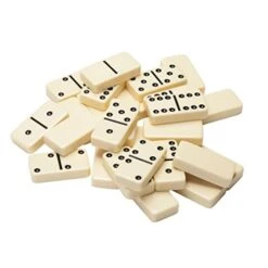 WE Games Classic Double 6 Ivory Colored Dominoes With Black Vinyl Case -Folkmanis Toys Shop 41NTMmmk0KL