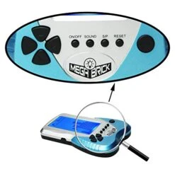 HLF New Brick Game Console Large Screen Blue Backlight Brightness Can Be Adjusted Build In 23 Game Compatible With Lithium Battery And AAA Batteries Can Plug In Headphone (Blue) -Folkmanis Toys Shop 41NTnrVeTkL