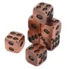 Arsor Skull Bones Dice, 7pcs Six Sided Skeleton Dice Metal Inlaid Skull Dice With Storage Box Club Pub Party Game Toys Dice DND Dice Set For Club Pub Halloween Party(Antique Red Bronze)