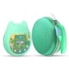 JIBIACB Virtual Pet Game Machine Silicone Case,Soft Skin Cover Case Set For Tamagotchi Pix Interactive Virtual Pet Game Machine (1 Set,Green)