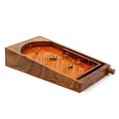 Nagina International, Bagatelle Traditional Table Top Game 30cm X 45cm Solid Wood/Brass Pinball Game