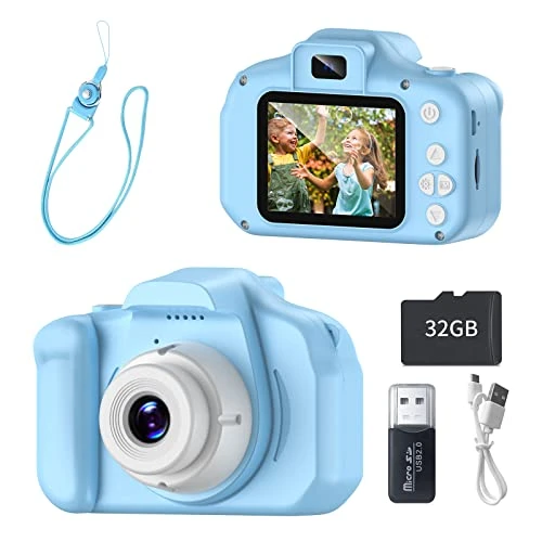 Upgrade Kids Selfie Camera, Dual-Camera Configuration Christmas Birthday Gifts For Kids Age 3-9,HD Digital Video Camera For Toddler, Portable Toy For 3 4 5 6 7 8 Year Old Boys With 32GB SD Card 3 Upgrade Kids Selfie Camera, Dual-Camera Configuration Christmas Birthday Gifts For Kids Age 3-9,HD Digital Video Camera For Toddler, Portable Toy For 3 4 5 6 7 8 Year Old Boys With 32GB SD Card