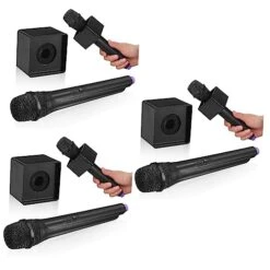 TOYANDONA 3pcs Microphone Plastic Models Toddler Microphone Plastic Playes Microphone Light Stand Music Party Microphone Toy Microphone For Kids Toddler Microphone Toy Television