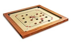 Surco Vintage-K Carrom Board With Coins And Striker Kikar Wood Frame, 8MM