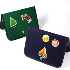 CHEFAN 2 Pack Felt Bag For Felt Figures, 2 Pack Portable Felt Board For Kids, Travel Felt Storyboard, Preschool Felt Stories Activities Play Kits, Board Only, Blue&Green -Folkmanis Toys Shop 41O2ggo0i7L