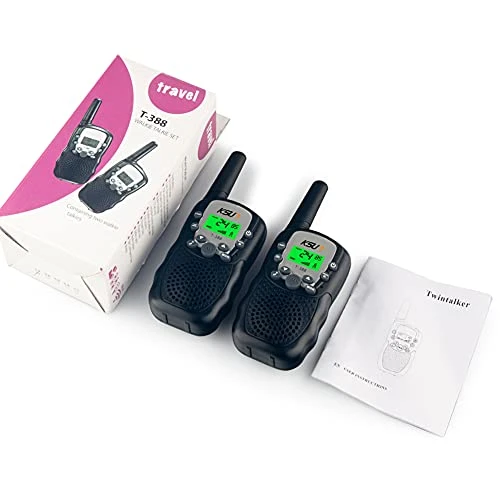 Walkie Talkies For Kids, KSUN T-388 22 Channels Two Way Radios Long Range Children Toys With Backlit LCD Display And Flashlight Gift For 3-12 Years Old Boys Girls Camping,Hiking(Black,2 Pack) 7 Walkie Talkies For Kids, KSUN T-388 22 Channels Two Way Radios Long Range Children Toys With Backlit LCD Display And Flashlight Gift For 3-12 Years Old Boys Girls Camping,Hiking(Black,2 Pack) - Image 5
