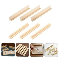 Toyvian Wooden Tray 18 Pcs Domino Stand Domino Tray Desktop Stand Tabletop Accessories Displaying Base Displaying Stand DIY Accessory Wooden Wood Game Card Gaming Cards Stand Kids Toys -Folkmanis Toys Shop 41O6AjyOnwL