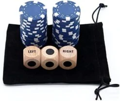 Bilywey Upgrade Left Right Center Dice Game Set With 3Pcs Beech Wood Dices + 36Pcs 11.5g Poker Chips (Red) 15 Bilywey Upgrade Left Right Center Dice Game Set With 3Pcs Beech Wood Dices + 36Pcs 11.5g Poker Chips (Red) -Folkmanis Toys Shop 41O6iQODCxL. AC